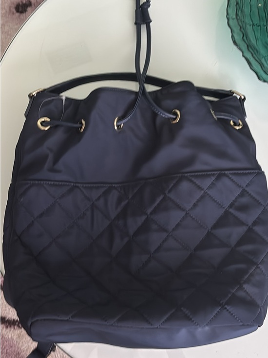 New dark, blue Talbots water, repellent, quilted backpack main image 6